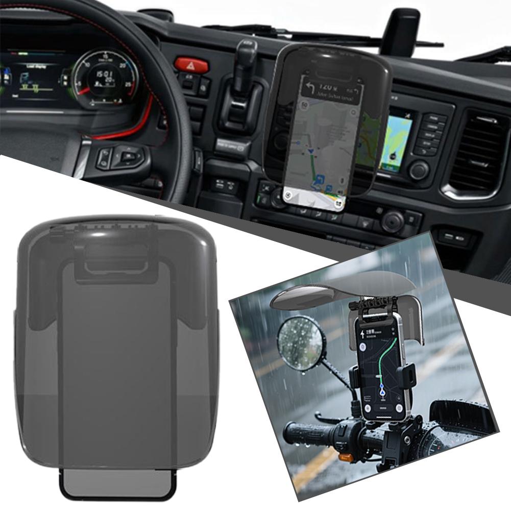 Sun Hat Style Phone Mount Sun Shade Rainproof Universal Fit Extended Sun Visor Adjustable Creative Riding Gear Outdoor