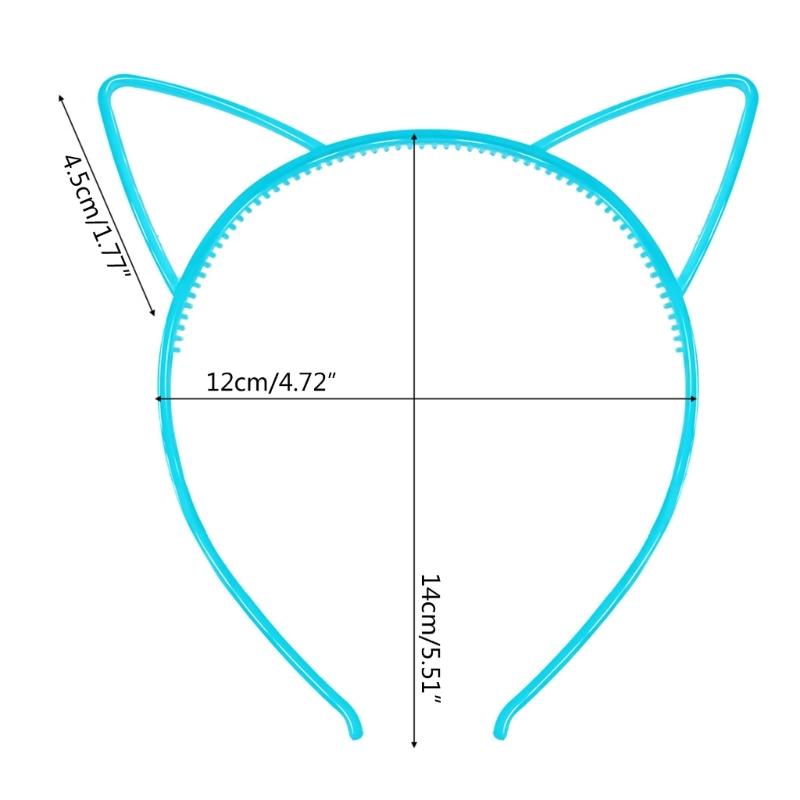 Adult Luminous Hairband Cat Ear Shape Hairband Halloween Style Teens Hair Hoop