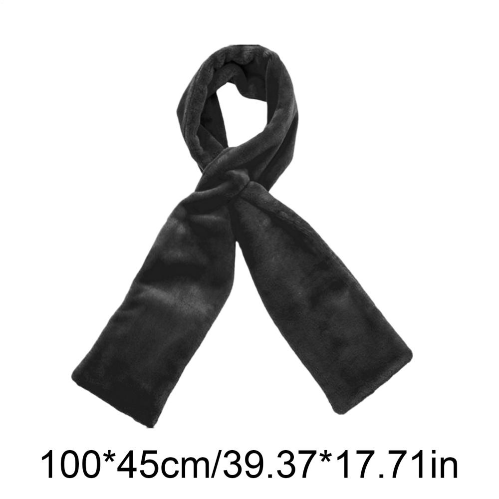 

Winter Women Scarf Invisible Zippered Pocket Winter Short Scarf Pull-through for Cold Weather Mother Girlfriend Wife Dating чёрный