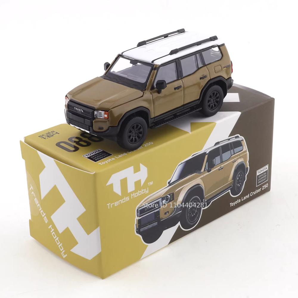 1:64 Toyota Land Cruiser 250 Porsche 911 GT3R Models Alloy Diecast Toys Car Hood Can Opened Metal Body Miniature Cars Kids Gifts
