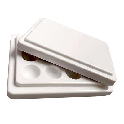 Nagelkunstpalette Nagelmischpalette Lackfarbenmischplatte Keramik Kosmetikmischwerkzeug Manikürewerkzeug für Salon Zuhause