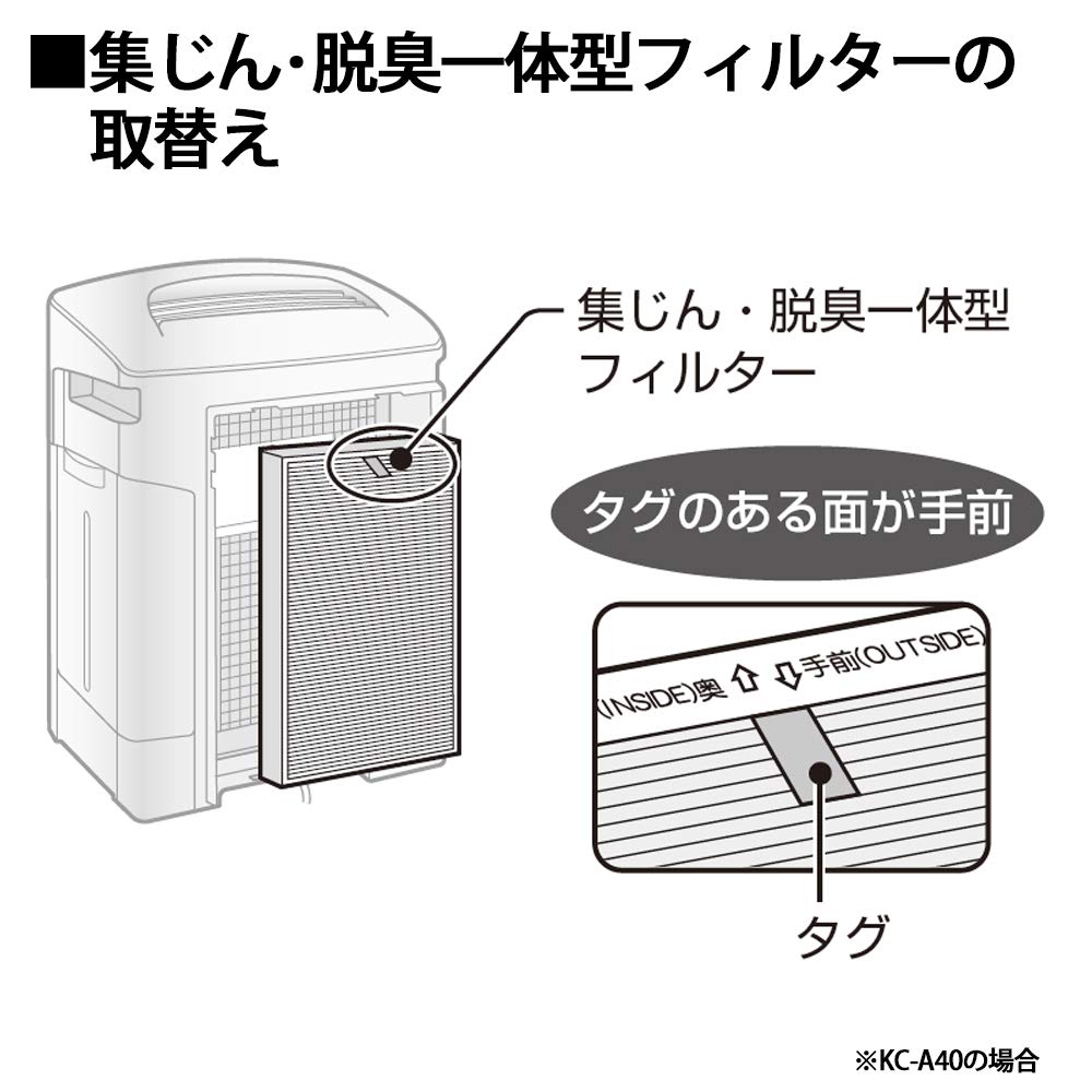 Sharp Dust Collection and Deodorizing Integrated Filter for Humidifying Air Purifier [Genuine Product] FZ-A40SF