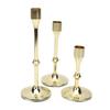 3 Pcs Candlestick Holder Steel Vintage Tall Metal Taper Candle Holders with Round Base for Table Wedding Housewarming