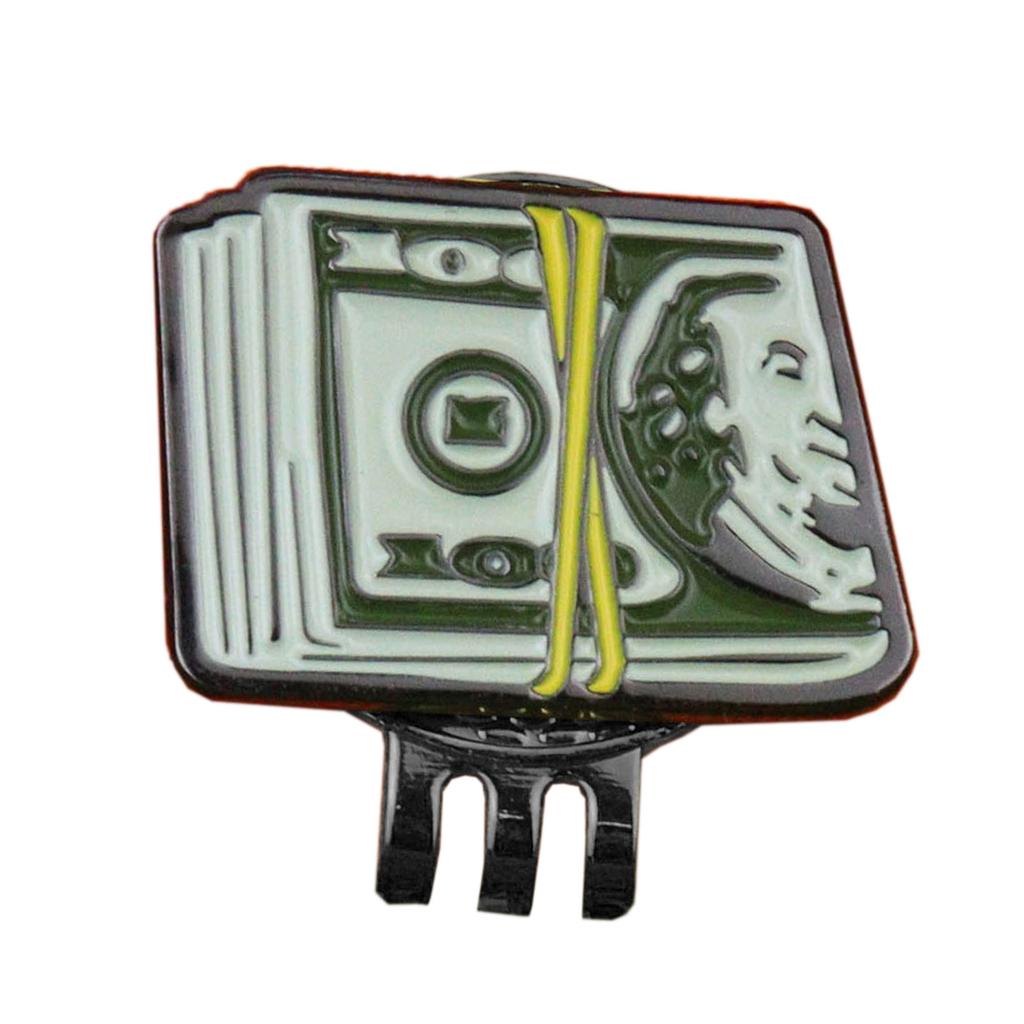 Dollar Bill Golf Ball Markers and Magnetic Hat Clips Golf Putting Alignment Aiming Cap Clips Court Gift for Men Women