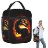 Mortal Kombat Insulated Lunch Bag for Women Kids Portable Food Boxes Thermal Lunch Box Tote