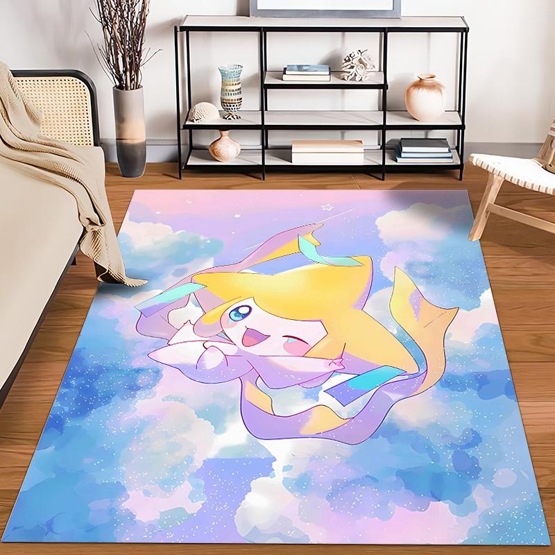 Various Sizes Pokemon Jirachi Cartoon Carpet Home Large Size Decor Rug Bedroom LivingRoom Sofa Balcony Multi Scene Available Mat
