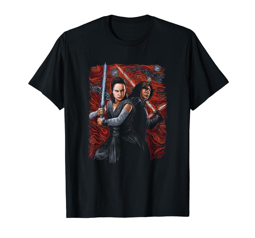 STAR WARS The Force Awakens Kylo & Rey Starry Night Inspired T-Shirt