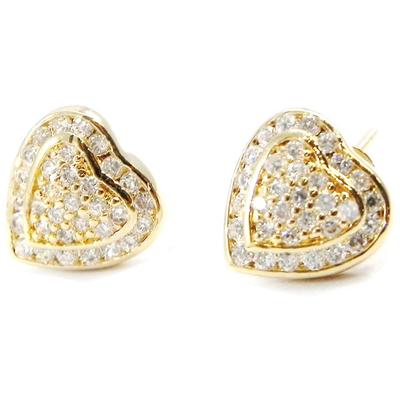 [I3946] - 'Love Divine' vergoldete Ohrringe aus Weißgold