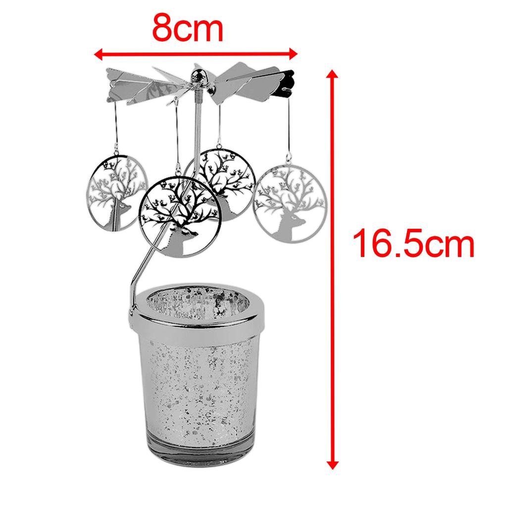 Metal Rotary Candle Holder Tea Light Candle Holder for Desktop Ornament Decor Rustic Wedding Table Decor Rotating Candlestick