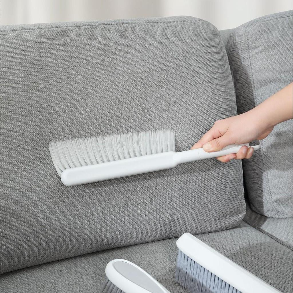 Long-Handled Soft Bristle Bed and Carpet Cleaning Brush