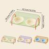 Double Bowls Cat Food Water Bowl Anti-flip Elevated Pet Feeder Bowl Pet High Footed Bowl  Household