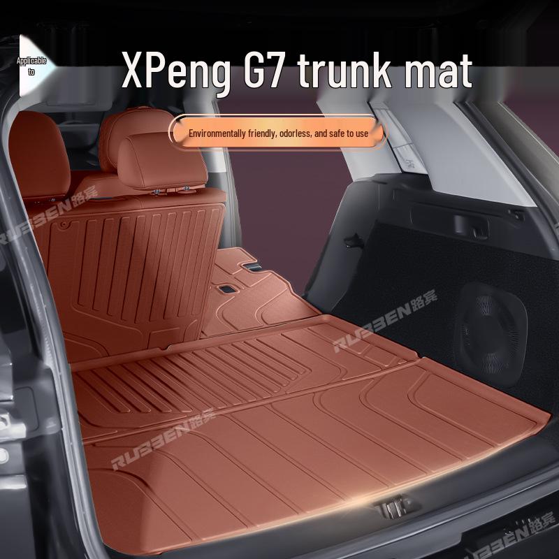 XPeng G7 Trunk Mat - Fits 25 Models, Waterproof TPE Semi-Enclosed Tail Box Mat, Car Accessory