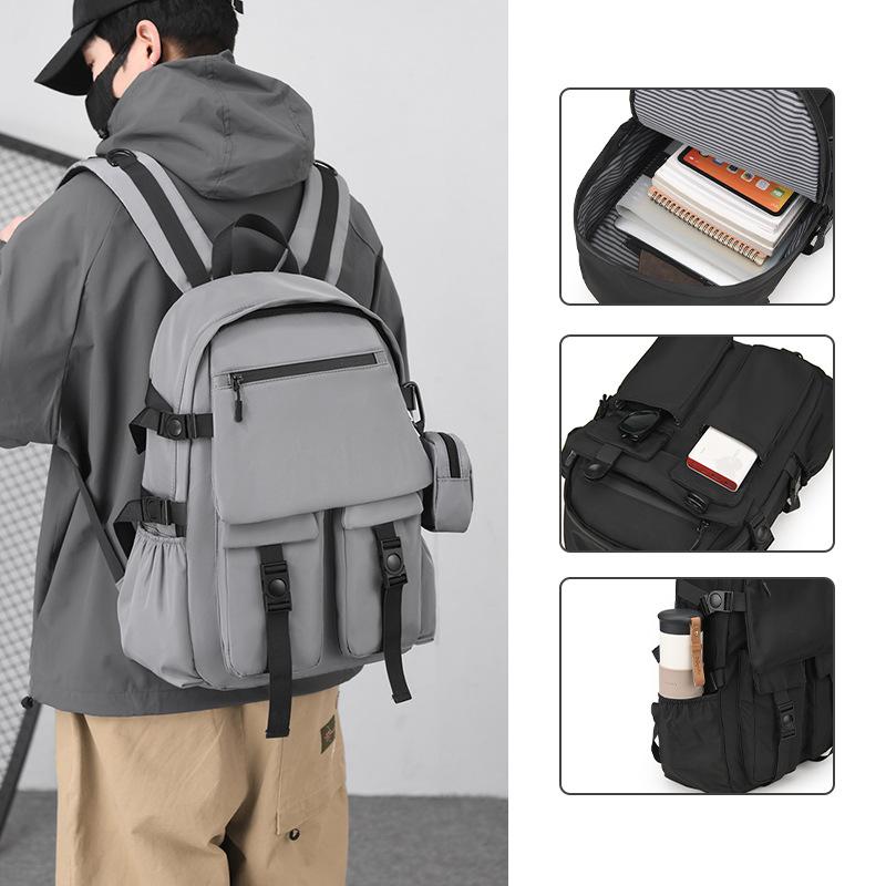 Backpack Business Large Capacity Male Trend Backpack Waterproof Casual Simple Female High School Junior High School Student School Bag