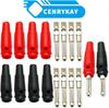 10pcs 5pairs 4mm Banana Plugs 32A High Current Screw Type Banana Plug Male Connectors Adapters