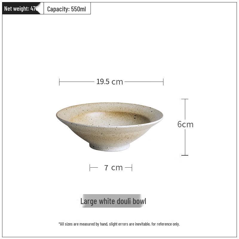 Japanese Coarse Pottery Ramen Bowl