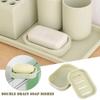 Japanese Soap Dish Bathroom Soap Storage Box Kitchen Dispenser Travel Holder Drain Easy Clean Sponge Waterproof Rack Soap S C0P1