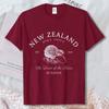 T-shirt Vintage Coordonné Kiwi d'Océanie Souvenir de Voyage Océanie Estampe Tee Fierté Nationale Décontracté Homme Femme Hauts en Coton