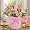 5 Pieces Romantic LOVE Bow Decoration EVA Solid Color Big Bow Hugging Bucket Handmade Bouquet Gift Decoration Mother's Day