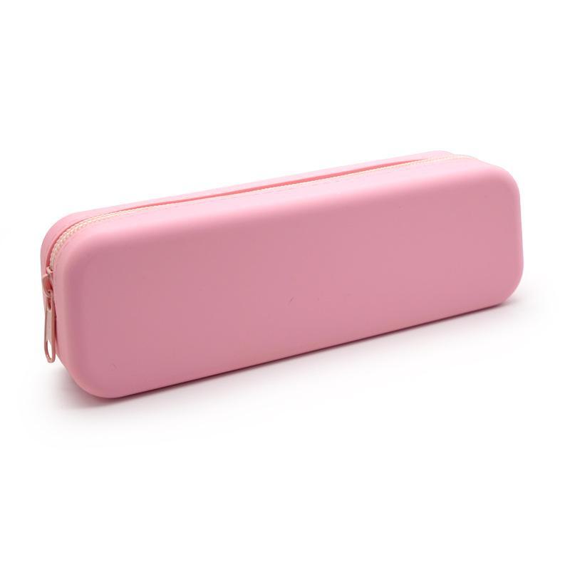 Large Capacity Silicone Pencil Case - Gradient Color, Dirt-Resistant, Creative & Simple Design with Zipper for Students