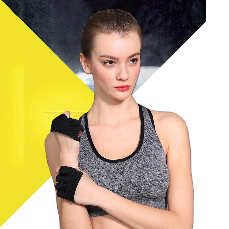 Guantes de Fitness, guantes antideslizantes de medio dedo con barra, guantes universales para levantamiento de pesas para hombres y mujeres, guantes deportivos anticallos con cuatro dedos