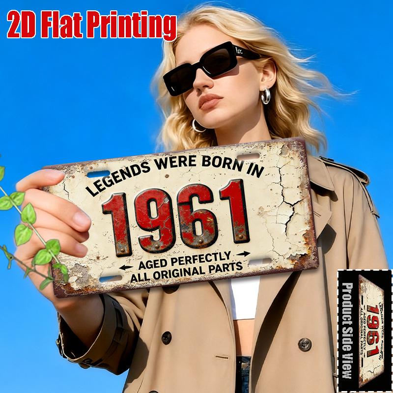 

Legends Were Born in Aged Perfectly All Original Parts D Flat Printing License Plate Style Metal Tin Sign Vintage Birthda 15x30cm(5.9x7.8inch)