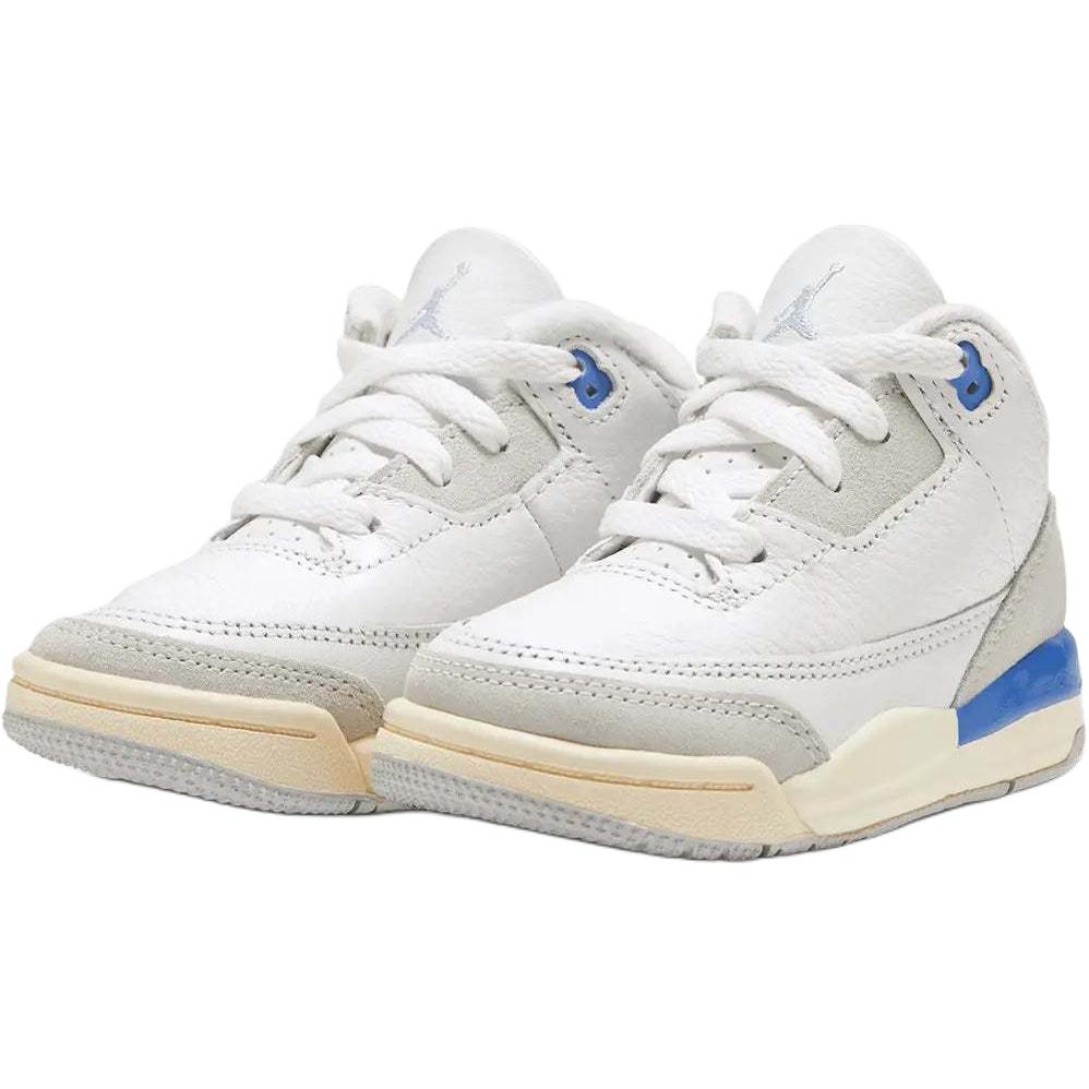 Air Jordan 3 Retro TD Lucky Shorts Babysko Hvit Summit-White Hydrogen-Blue DM0968-101