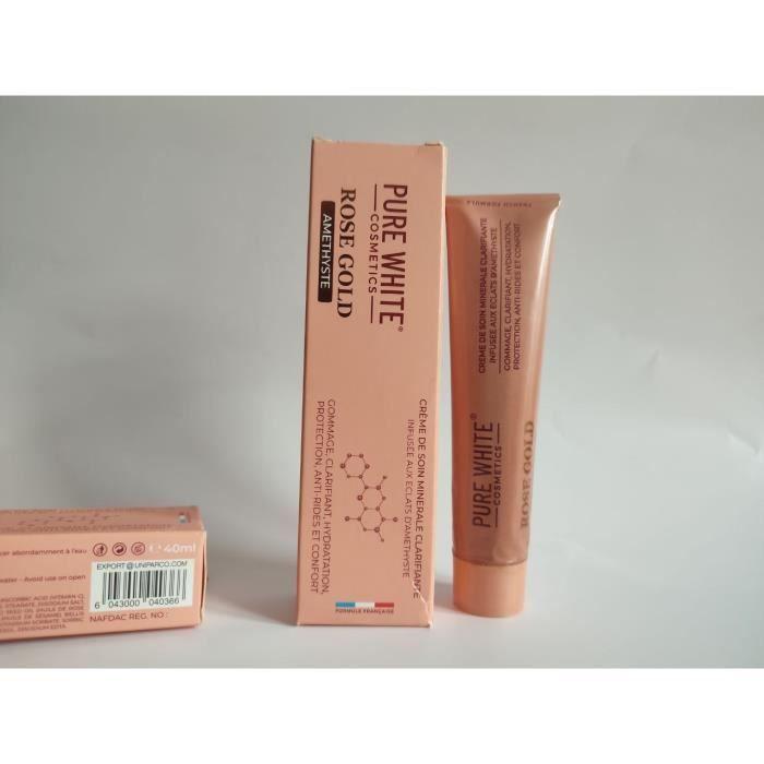 Crème Concentrée - Pure White Amethyst - Rose Gold - Hypoallergénique - 50 Ml - Teint Uniforme