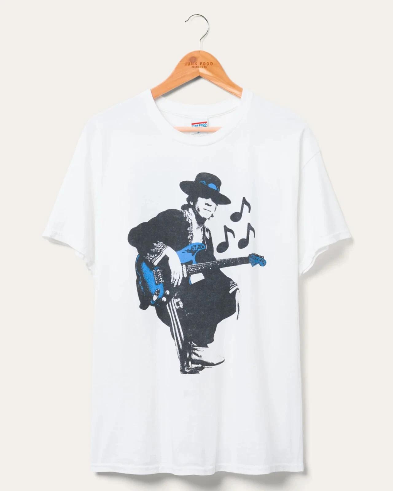 

Junk Food Mens Stevie Ray Vaughn Guitar Flea Market Tee Shirt New S-2XL S