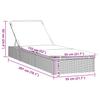 2 Piece Sun Lounger Set with Table Gray Poly Rattan
