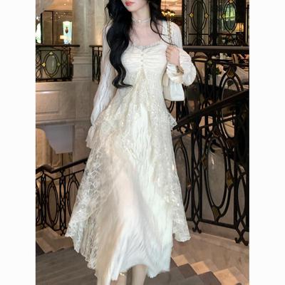 2025 Spring/Fall French Lace Slimming Fairy Dress