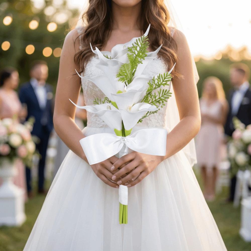 Handheld Bridal Bouquet Elegant Wedding Hold Flower Calla Flower Bouquet  Home Decor