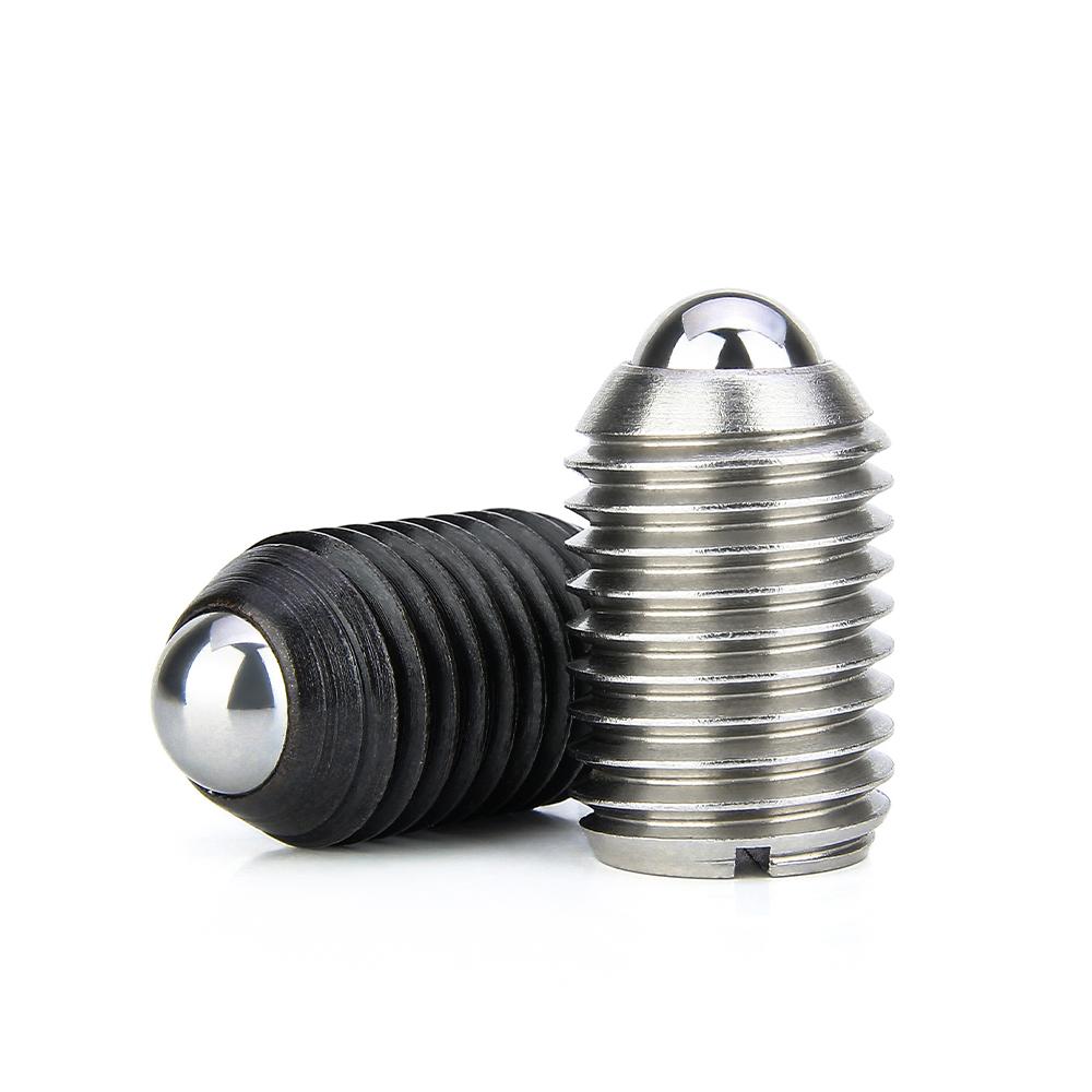 Factory Supply 10pcs Groove Ball Plunger M4~M24  Carbon/Stainless Steel  Spring Loaded Plunger Steel Ball Fastening Spring Screw