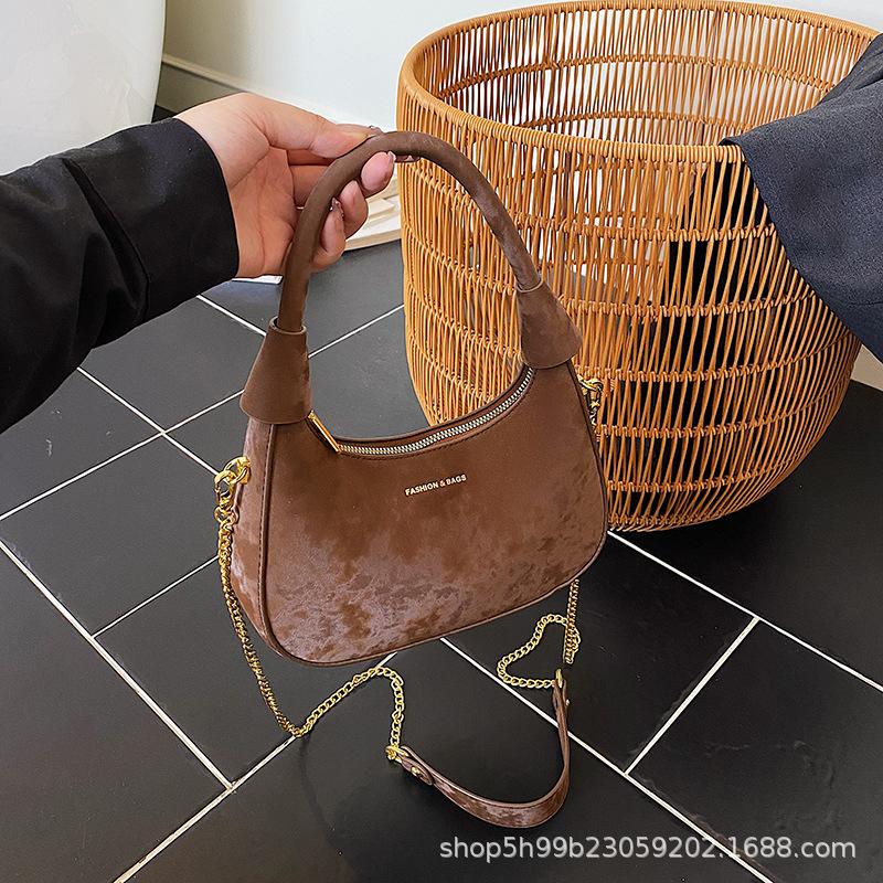 Popular fashion shoulder bag women's spring new solid color gentle small square bag niche