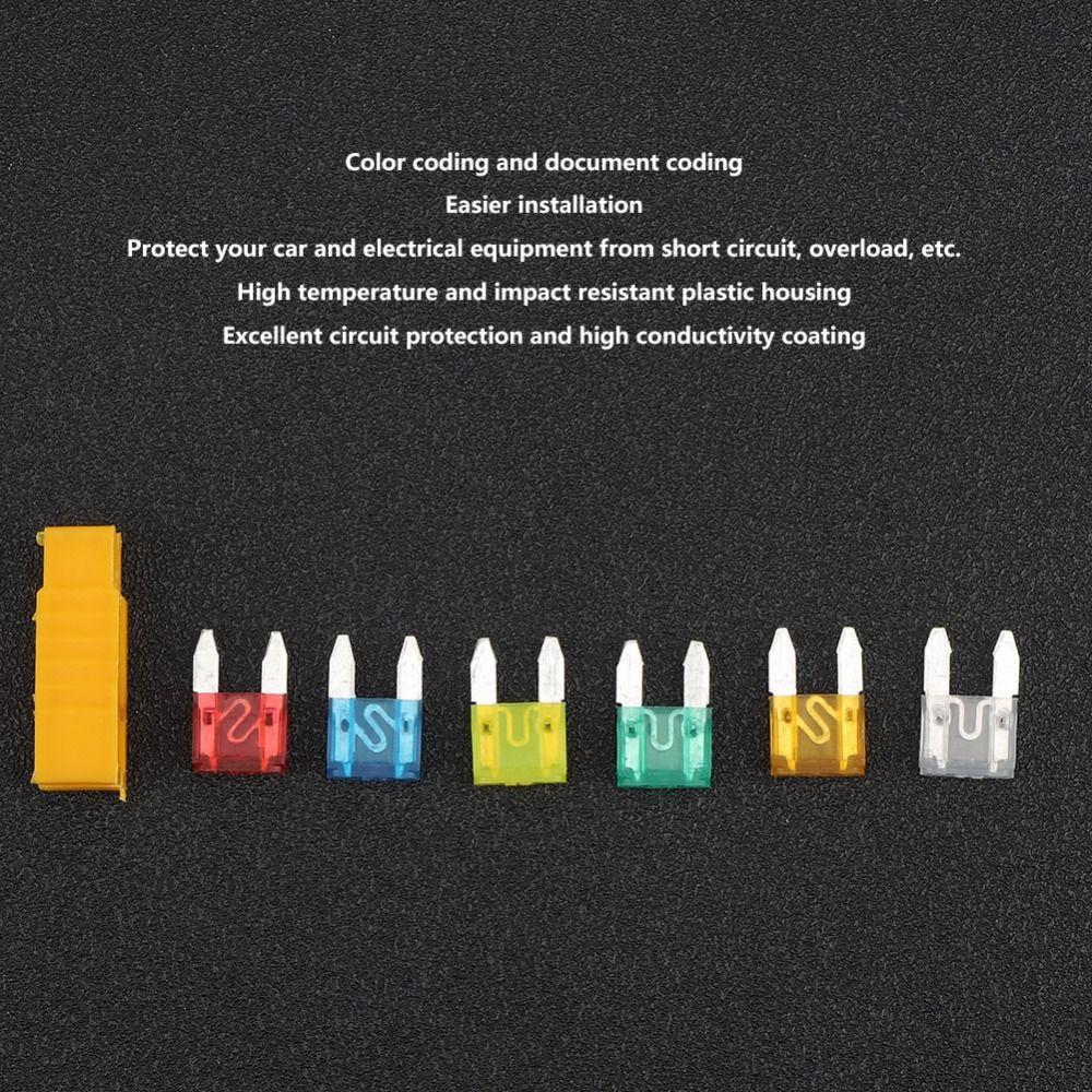 120 PIÈCES Fusibles de Voiture Profil Bas Mini Taille Assortiment Automobile Kit Ensemble Voiture Protection Voiture