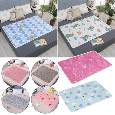 Tapis d'urine imperméable lavable pour matelas Protection de lit dessin animé Couverture de lit Tapis d'urine en tissu Respirant Lavable Tampons d'incontinence