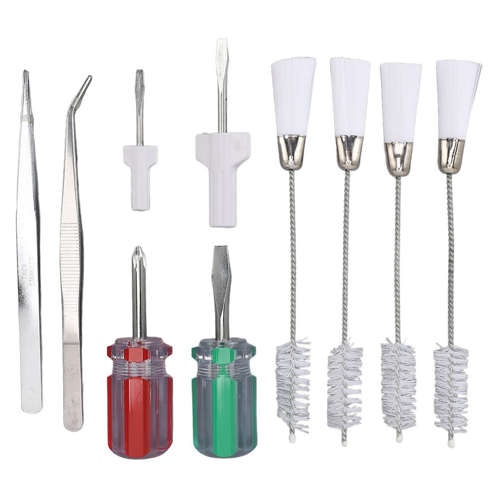 10PCS Set Sewing Machine Cleaning Kit Double Head Cleaning Brush Universal Screwdriver and Tweezers