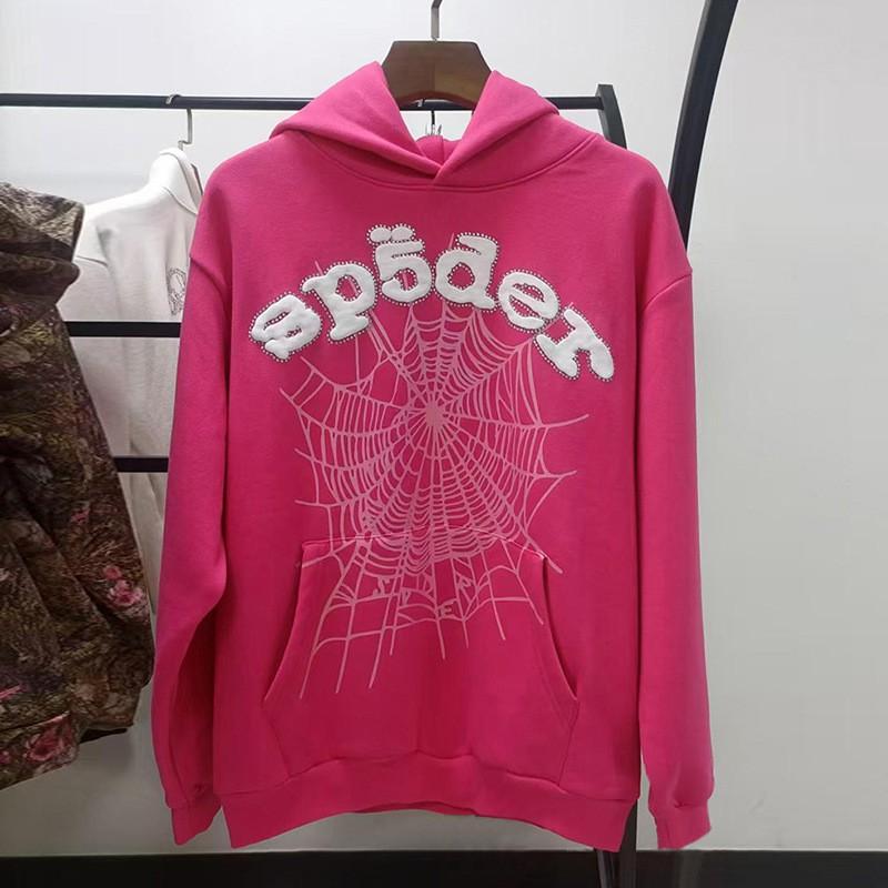 Sp5der 555555 Pěnový Potisk Tepláková Souprava Oversized Mikina Tepláky Streetwear Zimní Outfit