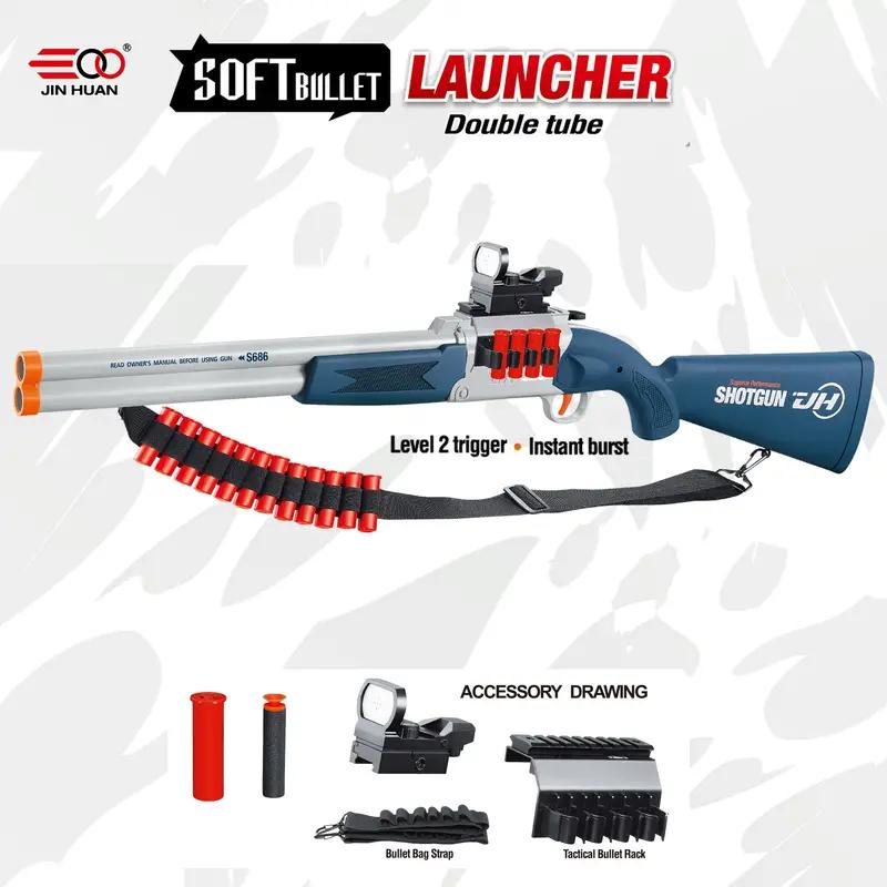 Shotgun Soft Bullet Toy Gun Scope And Bullets Soft Bullet Gun Shooting Game Soft Shell Ejection Gun 6+ Christmas Gifts