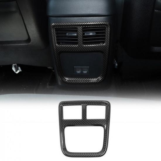 Rear Air Conditioner Outlet Vent Trim Cover for Dodge Charger 2011+ Carbon Fiber