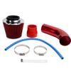 Car Universal 3" 76mm Air Filter & Cold Air Intake Pipe Turbo Induction Pipe Tube Kit With Air Filter Cone Aluminum Pipe Kit