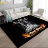 1PC Custom Name Biker Spirit Fire Art Theme Floor Mat Ideal for Living Room, Game Rooms, Office, Bedroom,Floor Mat Playful Design