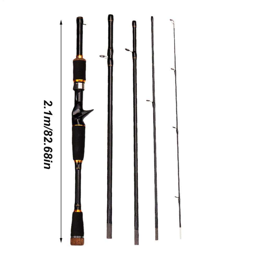 2.1m Lure Fishing Rod Carbon Fiber SpinningCasting Fishing Rod Removable High Sensitivity Gear For Trout Bass