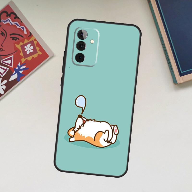 Cartoon Corgi Dog Case For Samsung Galaxy A34 A54 A14 A56 A52 A53 A16 A26 A36 A55 A35 A15 A32 A12 A33 A13 A17