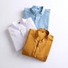 Men's Shirt Cotton All-match Long Sleeve Tops Spring Summer Solid Color Shirts Man Casual Blouses Streetwear Men