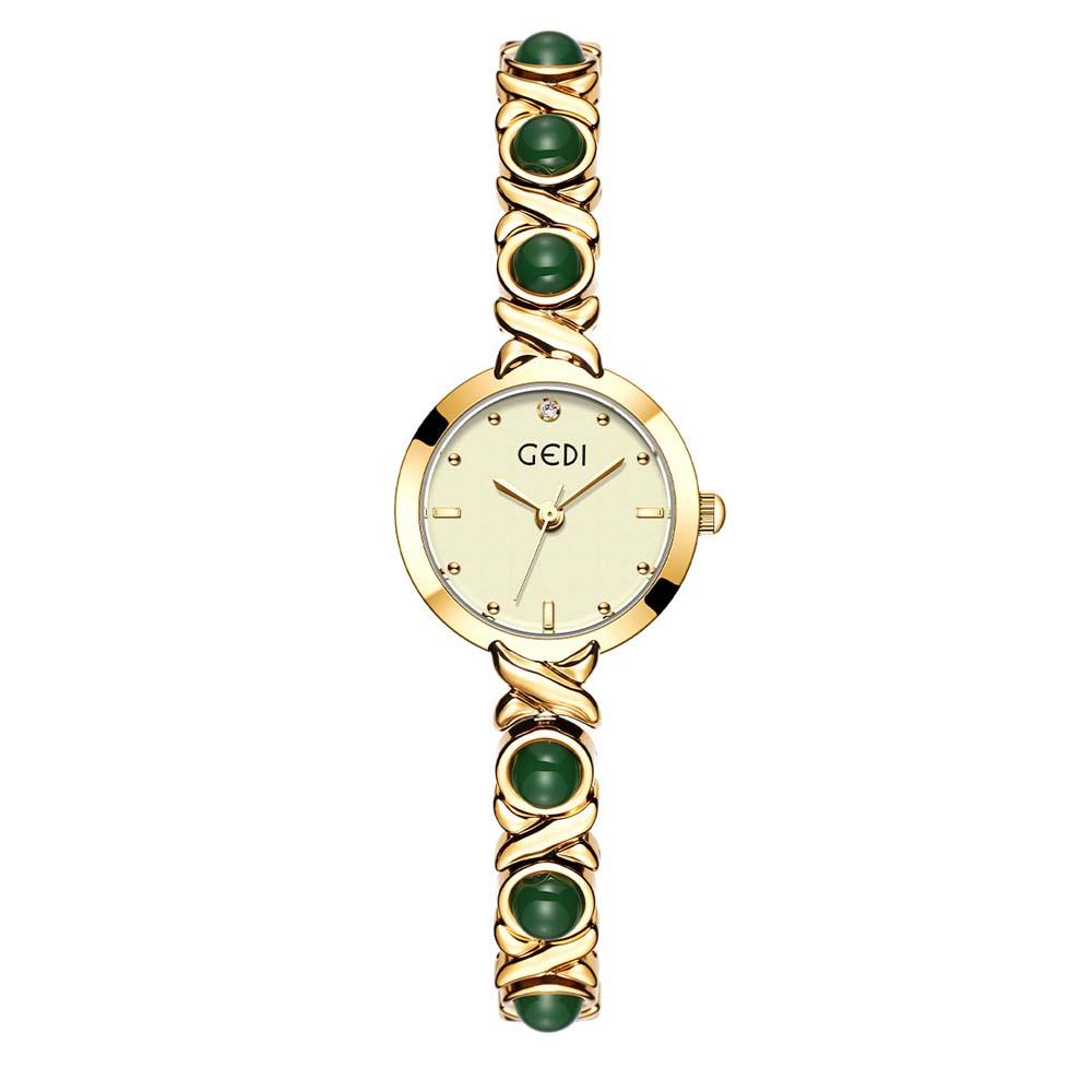 GEDI New Women's Watch Exquisite Pearl Bracelet Watch Premium Women's Waterproof Quartz Wristwatch relogio feminino