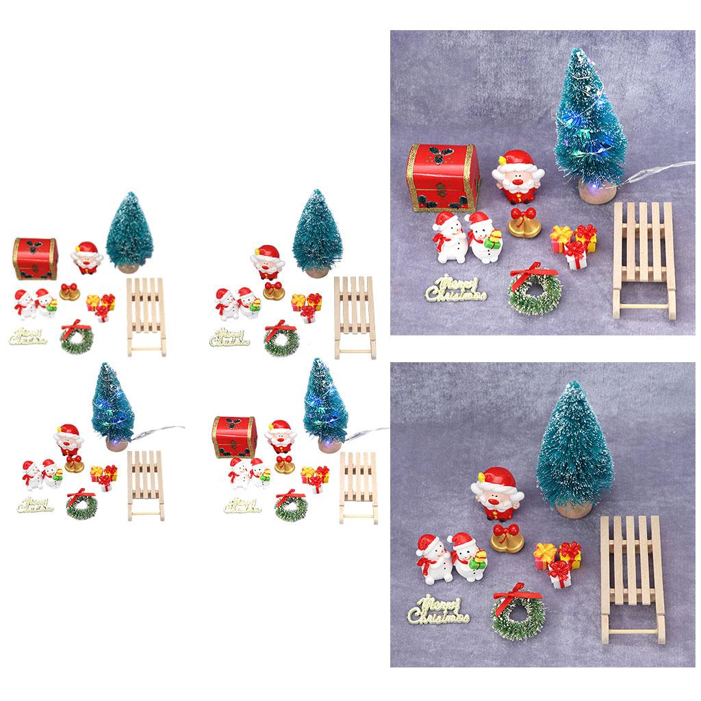 1/12 Dollhouse Creative Christmas Miniature Ornament Christmas Miniature Fairy garden and home Decoration