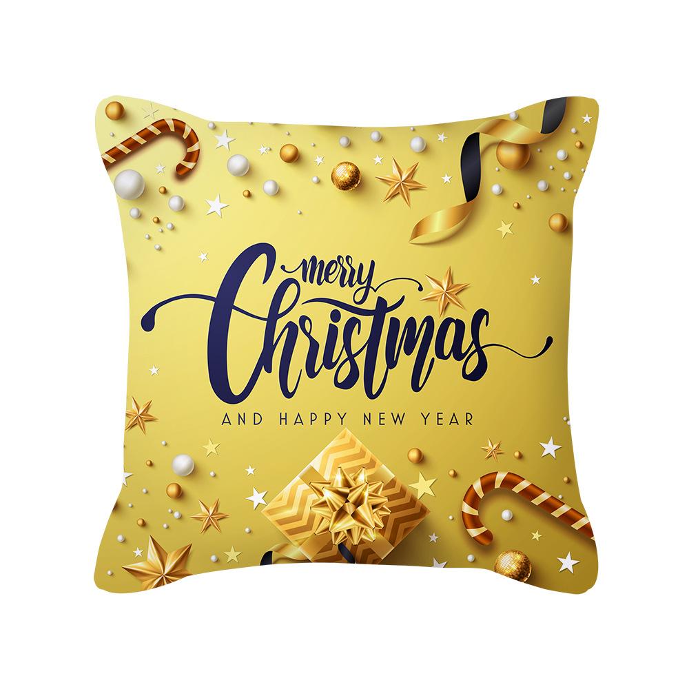 New Nordic Christmas Golden Sofa Pillow Cover Bedside Cushion Cover