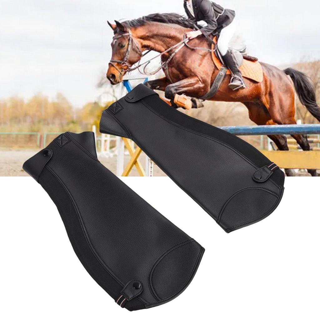 Equestrian Half   for Adults Microfiber Protective Leg Guard Half Chap for Horse Riding