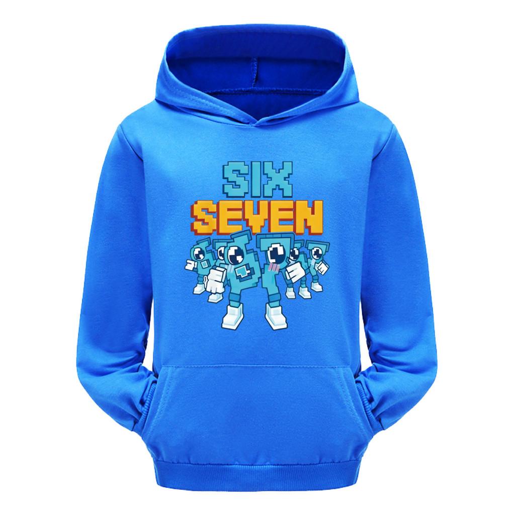 

5195 Детская толстовка с длинными рукавами Steal a Brainrot 67 Six Seven с принтом, повседневная, для мальчиков и девочек. 120cm