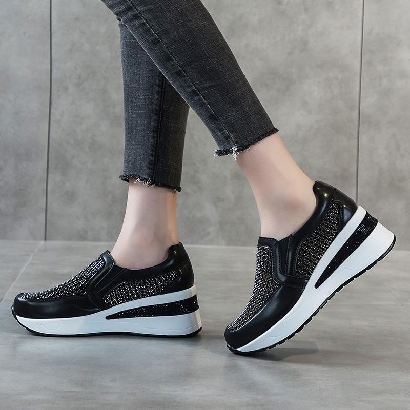 Trade shallow casual shoes women's spring new loafers shallow thick-soled casual single shoes lightweight travel shoes